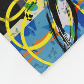 Couverture Polaire Fleurs Abstraites, Composition des lignes géométri (Coin)