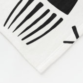 Couverture Polaire Fleurs Abstraites en noir blanc : Motif élégant (Coin)