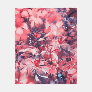 Couverture Polaire fleurs abstraites sans soudure, style peinture à l