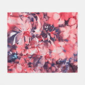 Couverture Polaire fleurs abstraites sans soudure, style peinture à l (Devant (Horizontal))