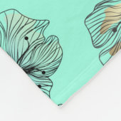 Couverture Polaire Fleurs alignées sans couture abstrait PA moderne (Coin)