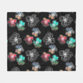 Couverture Polaire Fleurs alignées sans couture abstrait PA moderne (Devant (Horizontal))
