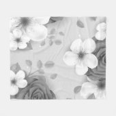 Couverture Polaire Fleurs aquarelles 15 (Devant (Horizontal))
