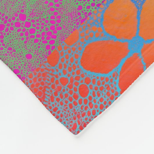 Couverture Polaire Fleurs Arc En Ciel (Coin)