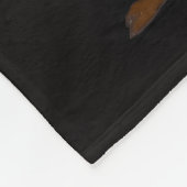 Couverture Polaire Fleurs Art Déco sur fond noir (Coin)