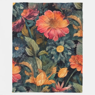 Couverture Polaire Fleurs art nature