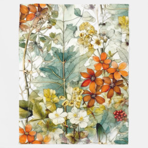 Couverture Polaire Fleurs art nature