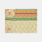 Couverture Polaire Fleurs Beiges Et Grandes Couleurs (Devant (Horizontal))
