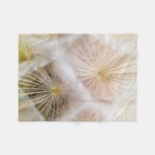 Couverture Polaire Fleurs blanches de pissenlit (Devant (Horizontal))