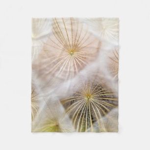 Couverture Polaire Fleurs blanches de pissenlit