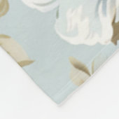 Couverture Polaire Fleurs blanches élégantes (Coin)