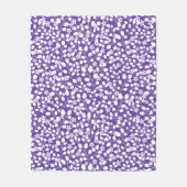 Couverture Polaire Fleurs blanches violettes modernes Branches floral (Devant)
