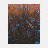 Couverture Polaire Fleurs bleues (Devant)