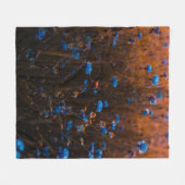 Couverture Polaire Fleurs bleues (Devant (Horizontal))