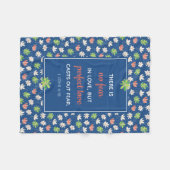 Couverture Polaire Fleurs bleues chrétiennes (Devant (Horizontal))