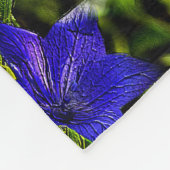 Couverture Polaire Fleurs Bleues Motif d'art nature (Coin)