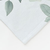 Couverture Polaire Fleurs bleues roses romantiques  (Coin)