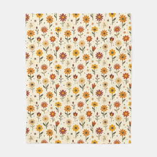 Couverture Polaire Fleurs Bohèmes