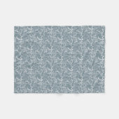 Couverture Polaire Fleurs botaniques Ardoise Gris blanc Motif floral (Devant (Horizontal))