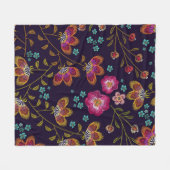 Couverture Polaire Fleurs brodées : mode sans couture motif (Devant (Horizontal))