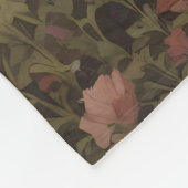 Couverture Polaire Fleurs Brown De Dachshund Et Cosmos (Coin)