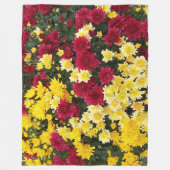 Couverture Polaire Fleurs Chrysanthème d'automne en or rouge (Devant)