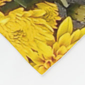 Couverture Polaire Fleurs Chrysanthème d'automne en or rouge (Coin)