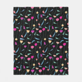 Couverture Polaire Fleurs colorées (Devant)