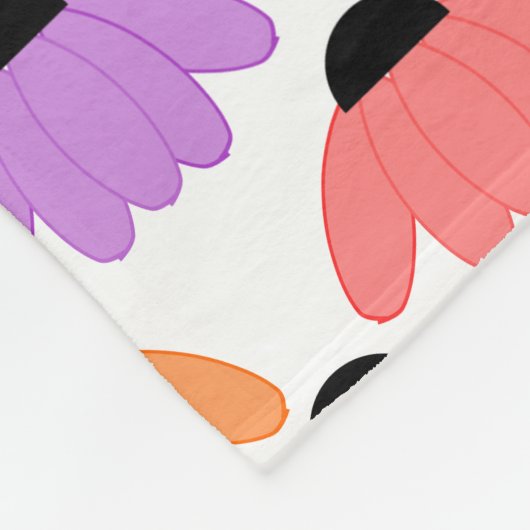 Couverture Polaire Fleurs colorées (Coin)