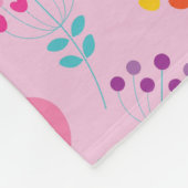 Couverture Polaire Fleurs colorées Abeilles Oiseaux (Coin)