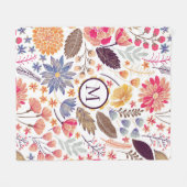 Couverture Polaire Fleurs colorées Abstraites (Devant (Horizontal))