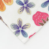 Couverture Polaire Fleurs colorées Abstraites (Coin)