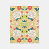 Couverture Polaire Fleurs colorées symétriques (Devant)