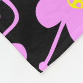 Couverture Polaire Fleurs concurrentes - Violet clair et Jaune sur no (Coin)