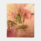 Couverture Polaire Fleurs congelées et feuilles. Les fleurs dans le b (Devant)