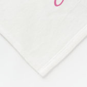 Couverture Polaire Fleurs croisées de rose de bébé de baptême (Coin)