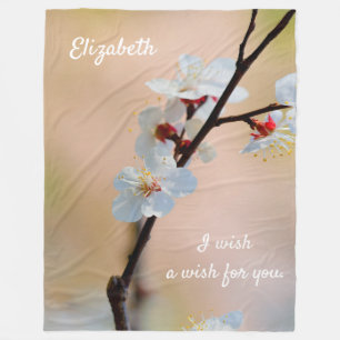 Couverture Polaire Fleurs d'abricot japonaises exquises