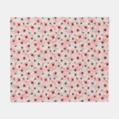 Couverture Polaire Fleurs d'anémone rose pâle et blanc (Devant (Horizontal))