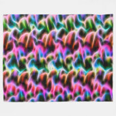 Couverture Polaire Fleurs dans coussin abstrait couleur pastel (Devant (Horizontal))