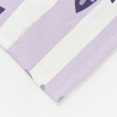Couverture Polaire Fleurs d'aquarelle avec rayures (Coin)