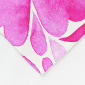 Couverture Polaire Fleurs d'aquarelle rose délicates (Coin)