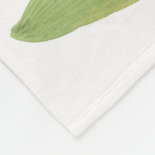 Couverture Polaire Fleurs d'aquarelle rose exotique (Coin)