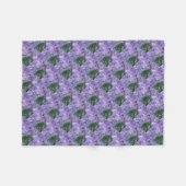 Couverture Polaire Fleurs d'arbre pourpres Jacaranda (Devant (Horizontal))