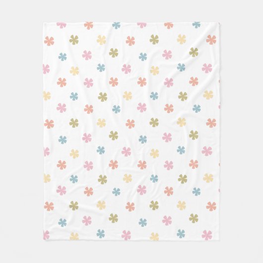 Couverture Polaire Fleurs de bébé Blanche polaire (Devant)