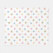 Couverture Polaire Fleurs de bébé Blanche polaire (Devant (Horizontal))