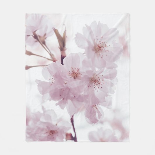 COUVERTURE POLAIRE FLEURS DE BLOSOMES DE CHERRY (Devant)