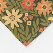 Couverture Polaire Fleurs de Bohême en terre (Coin)