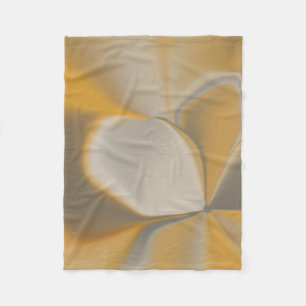 Couverture Polaire Fleurs de coin de pétale blanche jaune abstrait él
