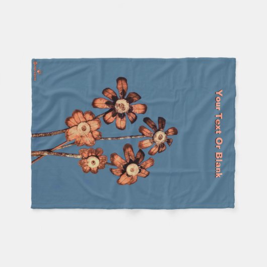 Couverture Polaire Fleurs de cône de pin (Devant (Horizontal))