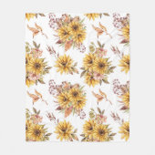 Couverture Polaire Fleurs de couleur aquarelle (Devant)